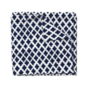 Moroccan Ogee Damask // Navy