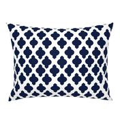 Moroccan Ogee Damask // Navy