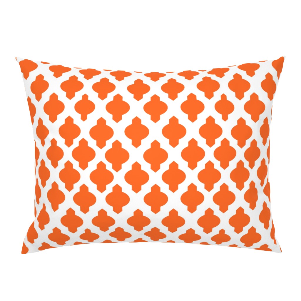 Moroccan Ogee Damask // Orange