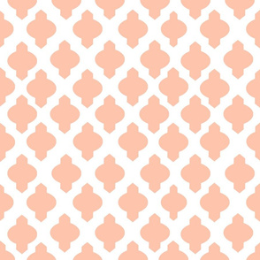 Moroccan Ogee Damask // Peachy
