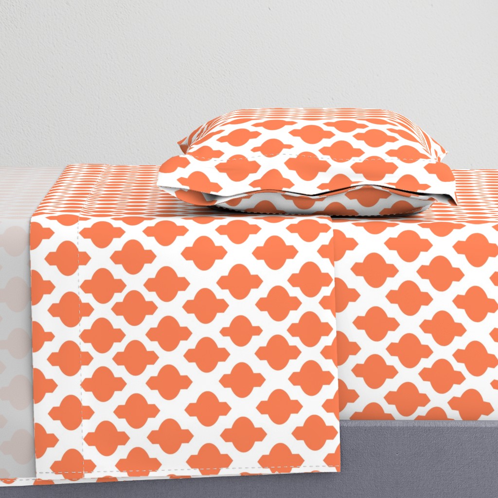 Moroccan Ogee Damask // Persimmon