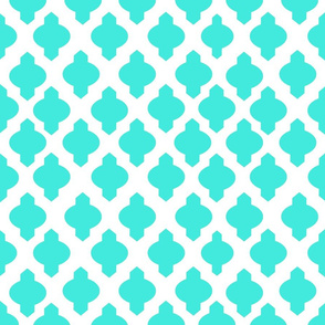 Moroccan Ogee Damask // Turquoise