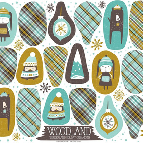 Woodland Wonderland Holiday Ornament Fat Quarter Cut & Sew Project