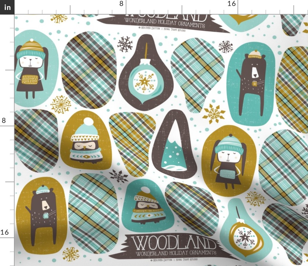 Woodland Wonderland Holiday Ornament Fat Quarter Cut & Sew Project