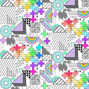 Geometric Chaos Rainbow Doodles