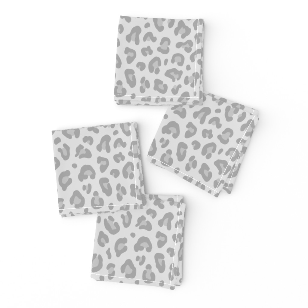 ★ LIGHT GRAY LEOPARD ★ Leopard Print in Neutral Gray - Medium Scale / Collection : Leopard spots – Punk Rock Animal Print