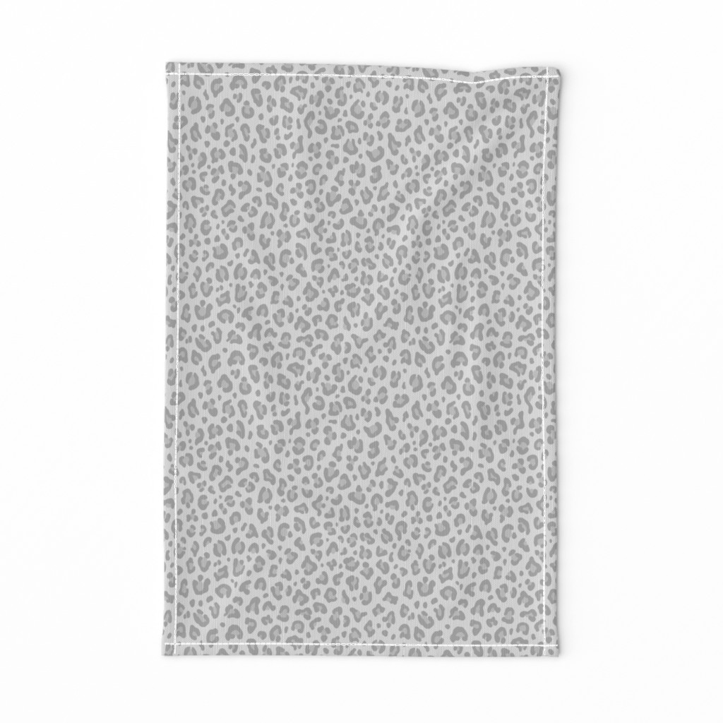 ★ LIGHT GRAY LEOPARD ★ Leopard Print in Neutral Gray - Small Scale / Collection : Leopard spots – Punk Rock Animal Print