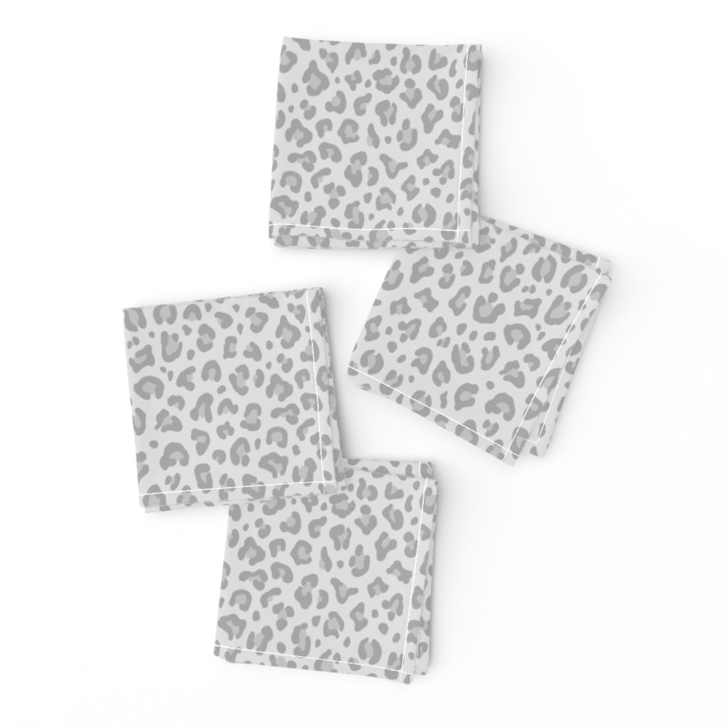 ★ LIGHT GRAY LEOPARD ★ Leopard Print in Neutral Gray - Small Scale / Collection : Leopard spots – Punk Rock Animal Print