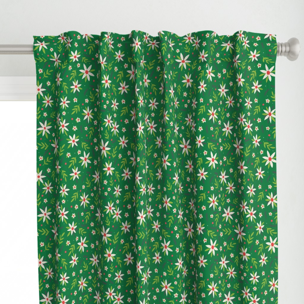 Festive Florals green