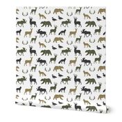 (small scale) woodland animals - C2 linen