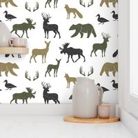 woodland animals - C2 linen