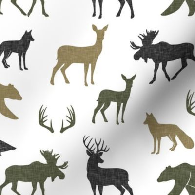 woodland animals - C2 linen