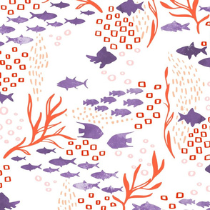 Fishes And Shapes red