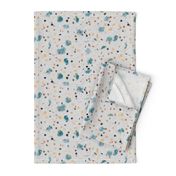 Painterly Terrazzo Gray and Teal