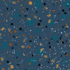 Painterly Terrazzo Blue