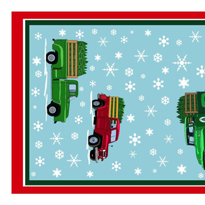 Tree trucks tea towel