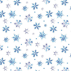 Watercolor Snowflakes