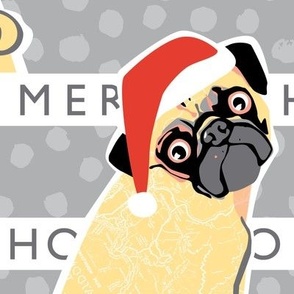 Christmas Pug fabric by Mount Vic and Me