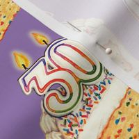 30th Funfetti Birthday Cake - Purple