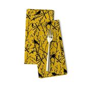 branchy birds - mustard/black