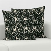 branchy birds - grass black//gray/cream