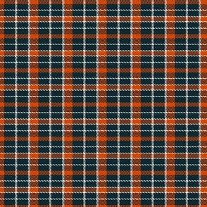 Orange White and Navy Blue Plaid