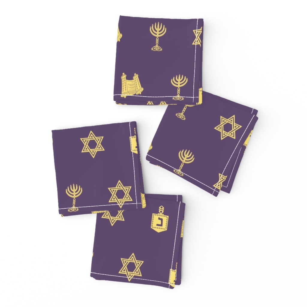 Hanukkah Motif purple