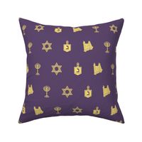 Hanukkah Motif purple