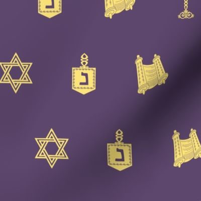 Hanukkah Motif purple