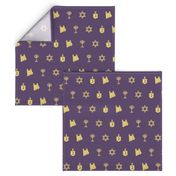 Hanukkah Motif purple