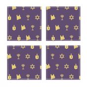 Hanukkah Motif purple