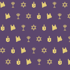 Hanukkah Motif purple