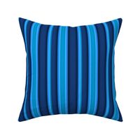 Bright Blue on Navy and Black Stripes