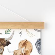 highland cow wrapping paper
