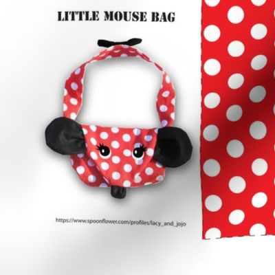 Little red dot mouse bag