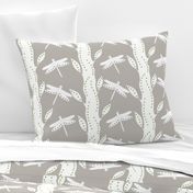 Dragonfly Forest Gray And White (Jumbo)