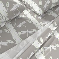 Dragonfly Forest Gray And White (Jumbo)