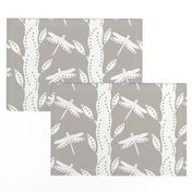 Dragonfly Forest Gray And White (Jumbo)