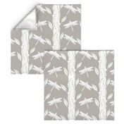 Dragonfly Forest Gray And White (Jumbo)