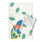 Parrot Birds in a Tree - Large Seamless Pattern