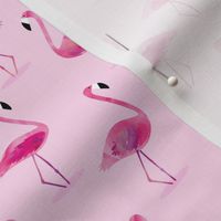 flamingos - pink watercolor 