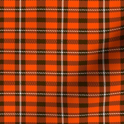 Plaid in Orange Brown and White