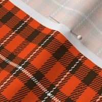 Plaid in Orange Brown and White