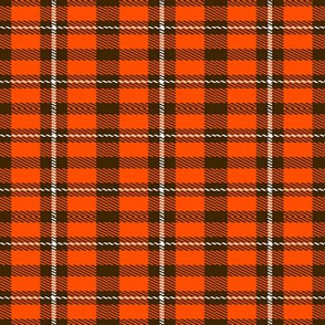 Plaid in Orange Brown and White