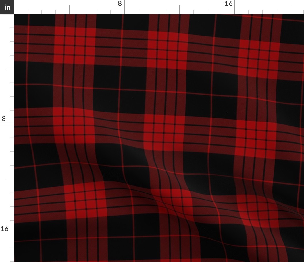 Cameron black and red tartan variant, 6"