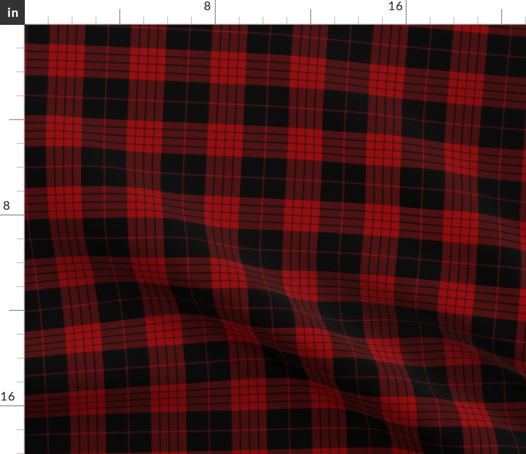 Cameron black and red tartan variant, 3"