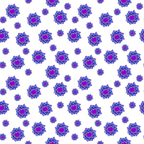 purple blue snowflakes 