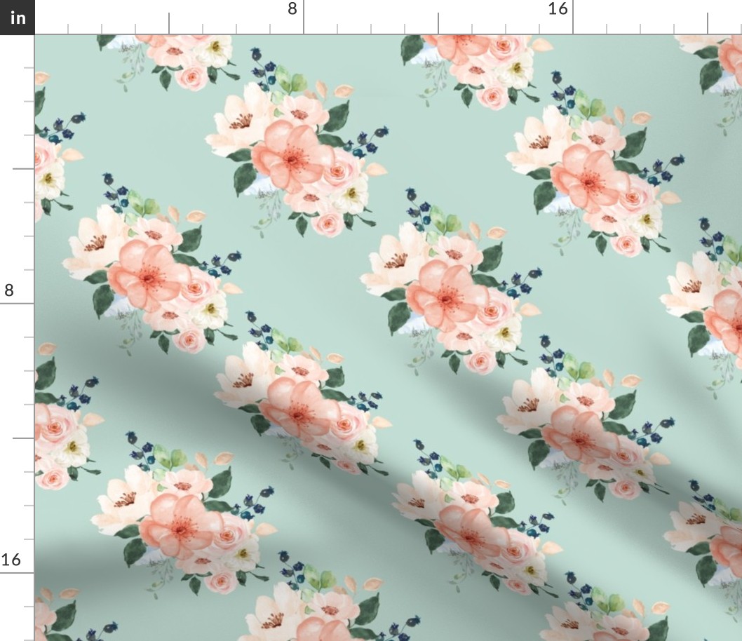 8" Peach Delight Florals // Edgewater