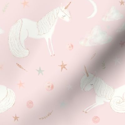 8" Good Night Unicorn // Blush