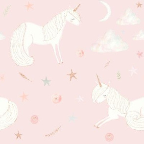 8" Good Night Unicorn // Blush